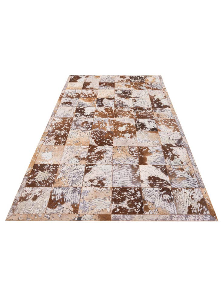 Detail image of 5' 2 x 8' Cowhide Stocks Rug