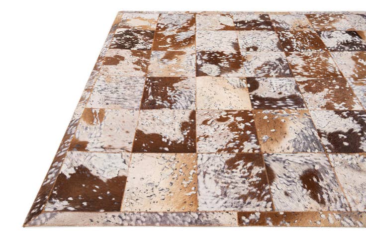 Detail image of 5' 2 x 8' Cowhide Stocks Rug
