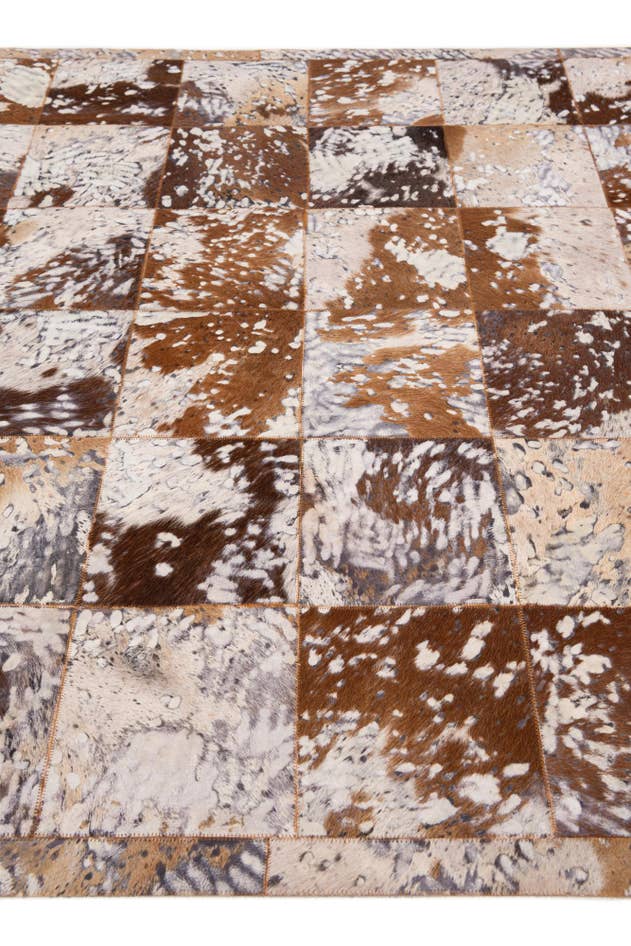 Detail image of 5' 2 x 8' Cowhide Stocks Rug