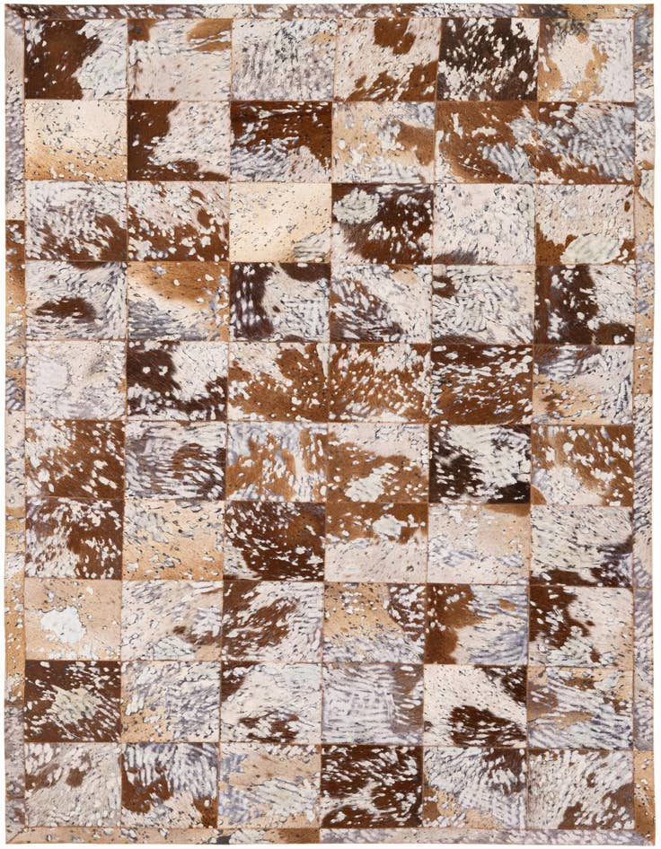 Detail image of 5' 2 x 8' Cowhide Stocks Rug