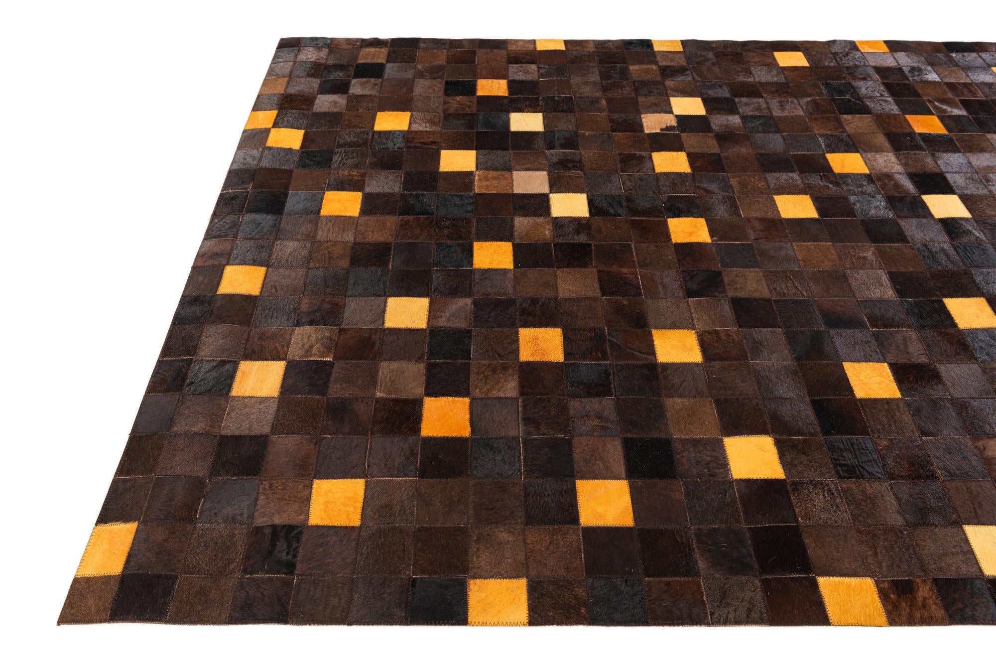 5' 2 x 8' 1 Cowhide Stocks Rug