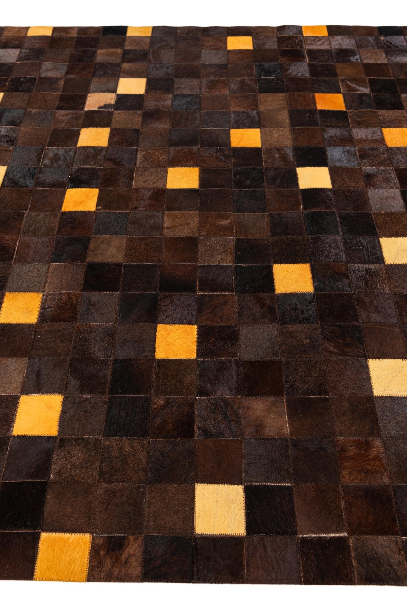 5' 2 x 8' 1 Cowhide Stocks Rug