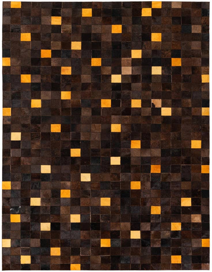 Detail image of 5' 2 x 8' 1 Cowhide Stocks Rug