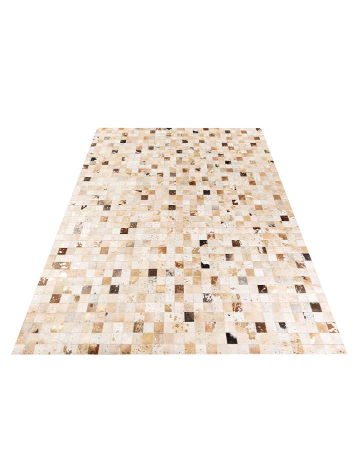 7' 10 x 9' 10 Cowhide Stocks Rug