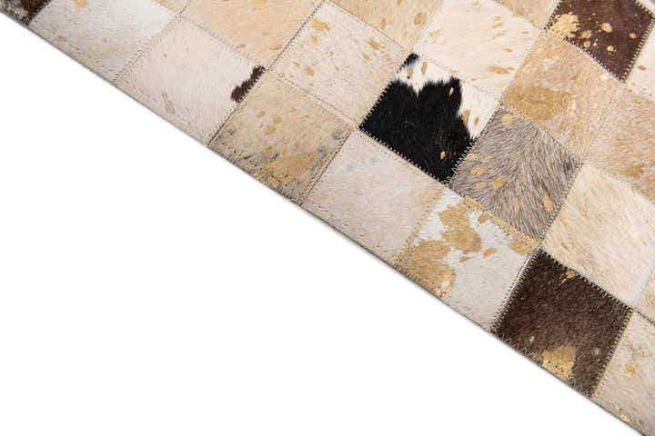 7' 10 x 9' 10 Cowhide Stocks Rug