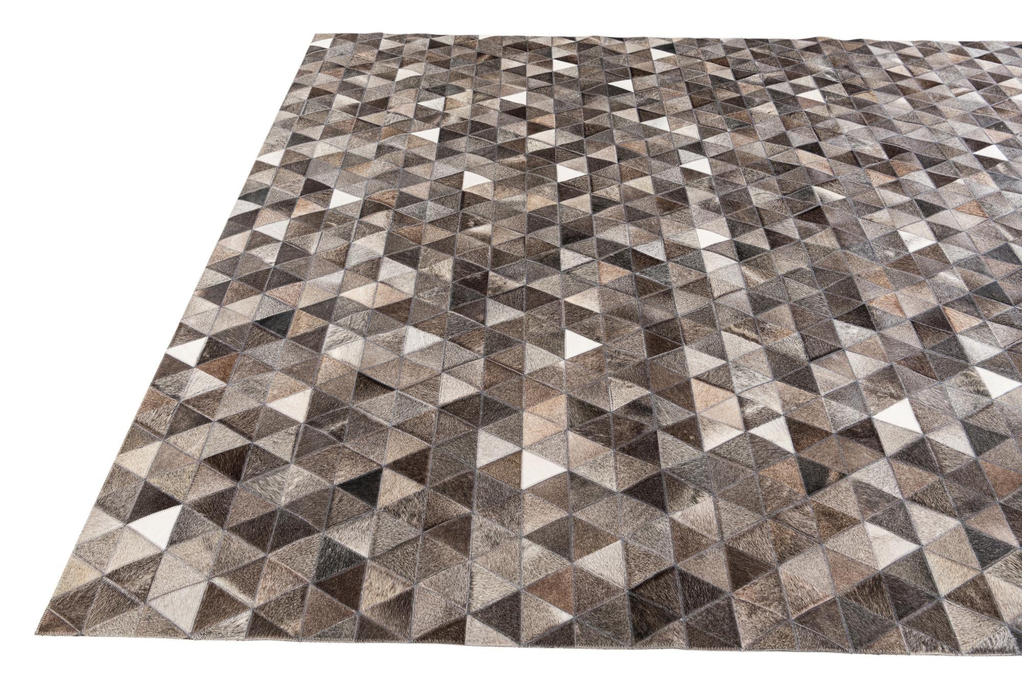245cm x 305cm Cowhide Stocks Alfombra