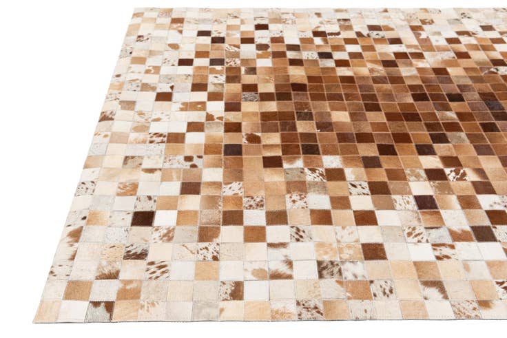 Detail image of 4' 11 x 8' Cowhide Stocks Rug