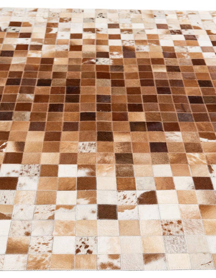 Detail image of 4' 11 x 8' Cowhide Stocks Rug