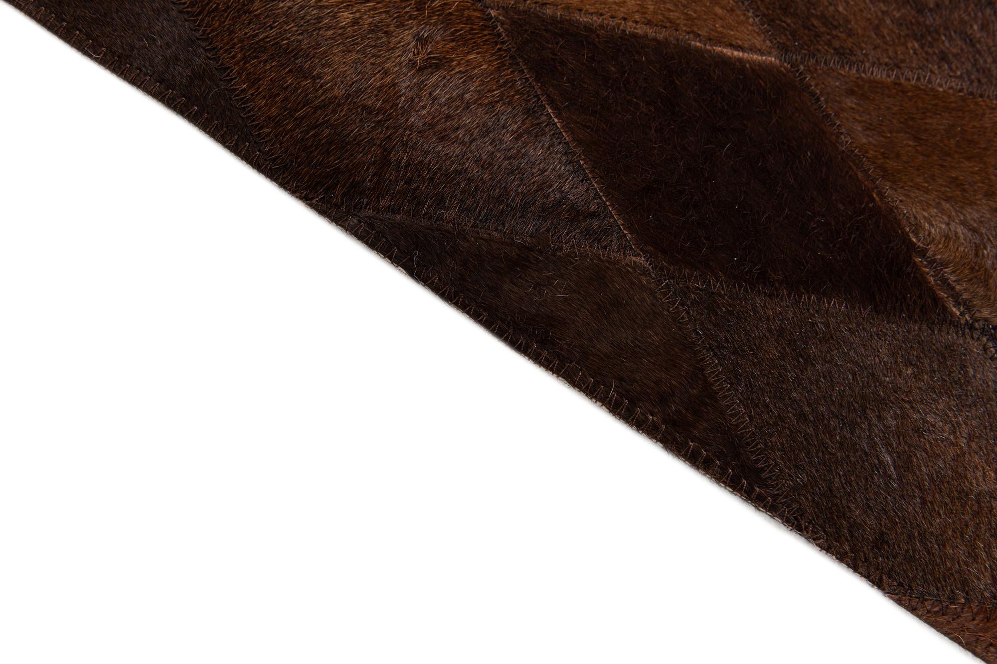 4' 8 x 6' 7 Cowhide Stocks Rug