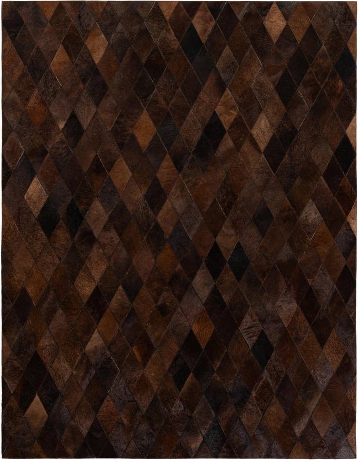 Detail image of 4' 8 x 6' 7 Cowhide Stocks Rug