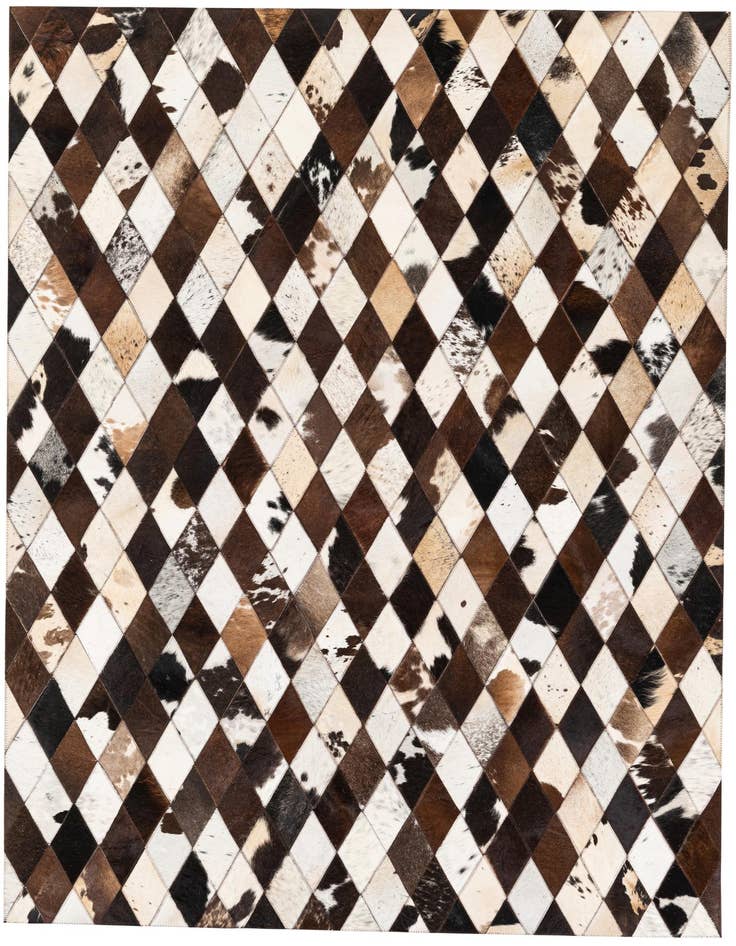 Detail image of 4' 8 x 6' 9 Cowhide Stocks Rug