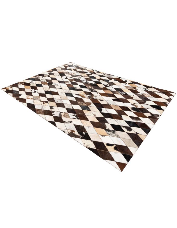 Detail image of 4' 8 x 6' 9 Cowhide Stocks Rug