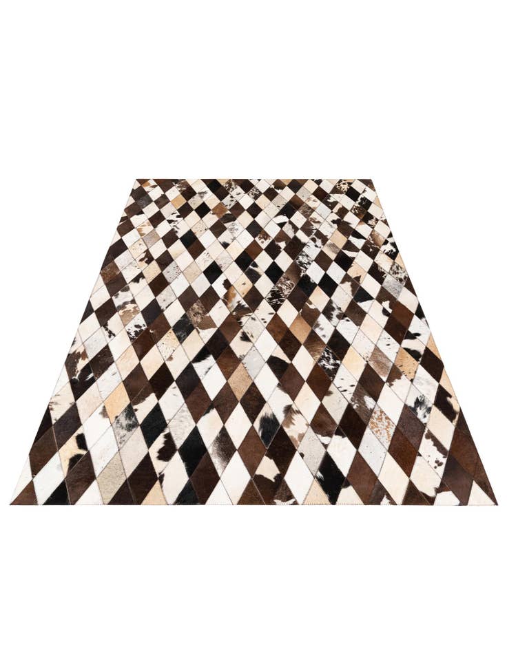 Detail image of 4' 8 x 6' 9 Cowhide Stocks Rug