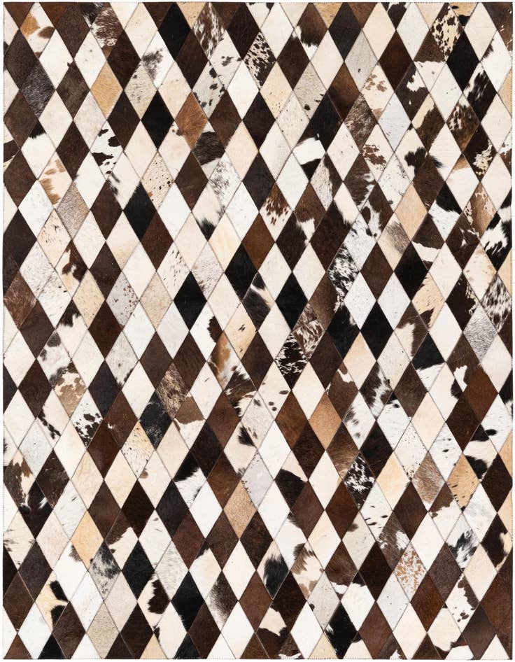 Detail image of 4' 8 x 6' 9 Cowhide Stocks Rug