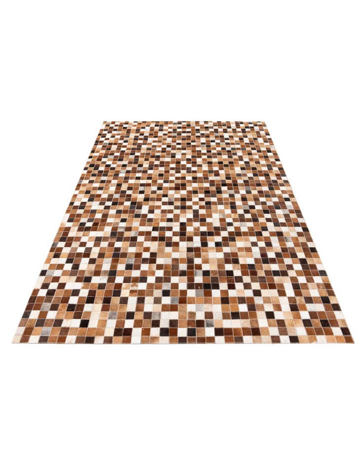 Detail image of 4' 7 x 6' 7 Cowhide Stocks Rug