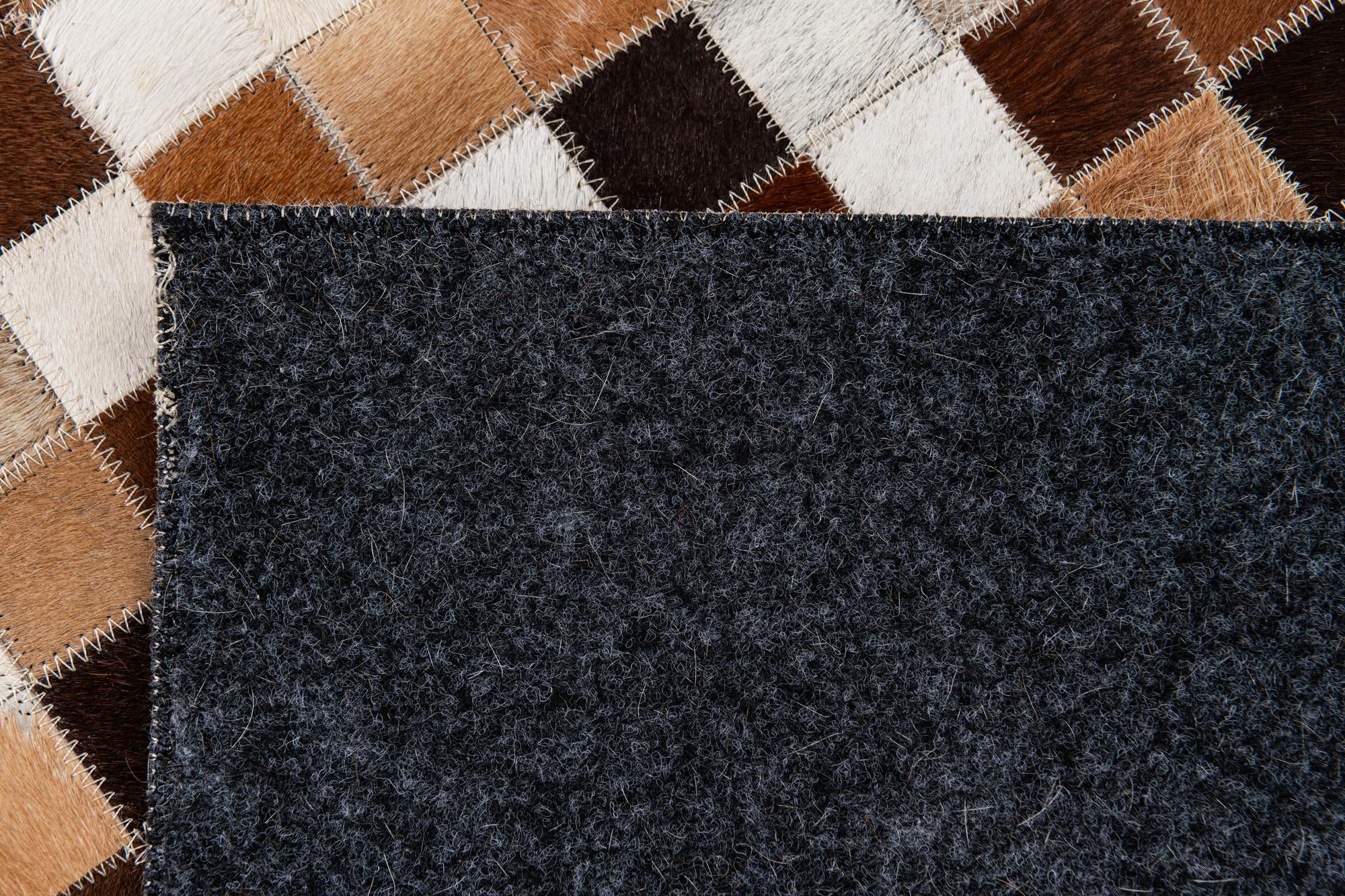 4' 7 x 6' 7 Cowhide Stocks Rug