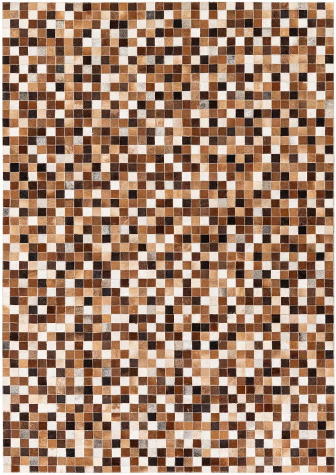 Detail image of 4' 7 x 6' 7 Cowhide Stocks Rug