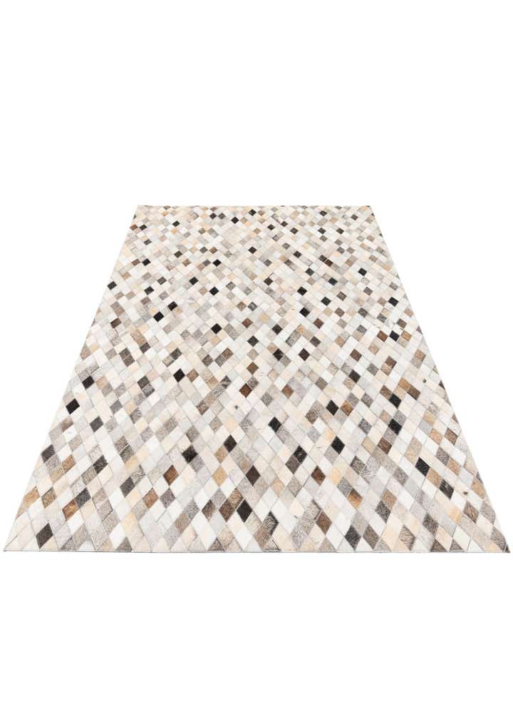 4' 7 x 6' 7 Cowhide Stocks Rug
