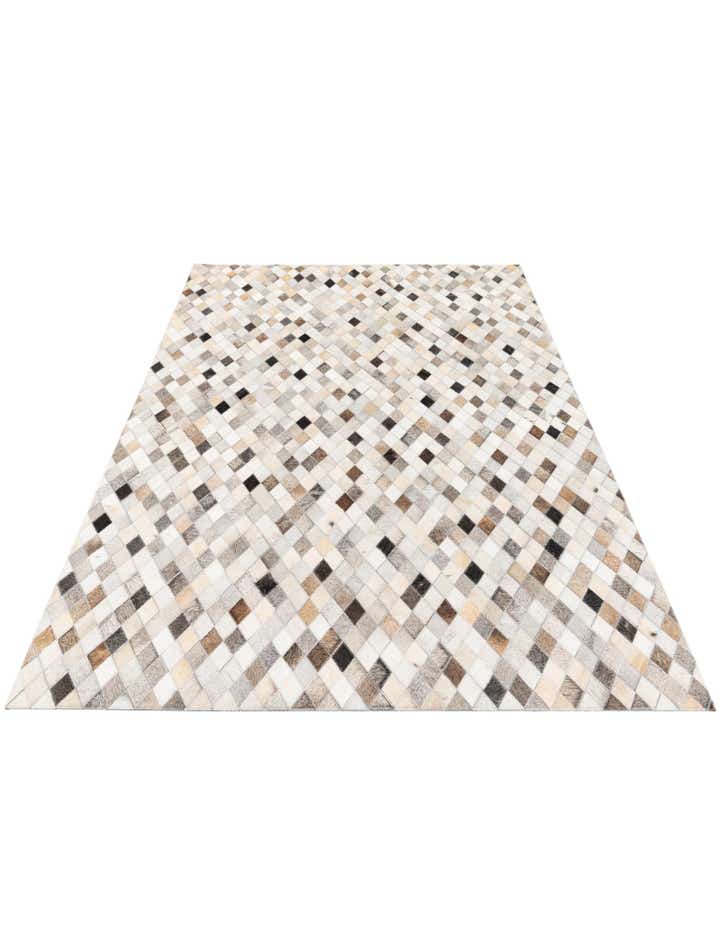 4' 7 x 6' 7 Cowhide Stocks Rug