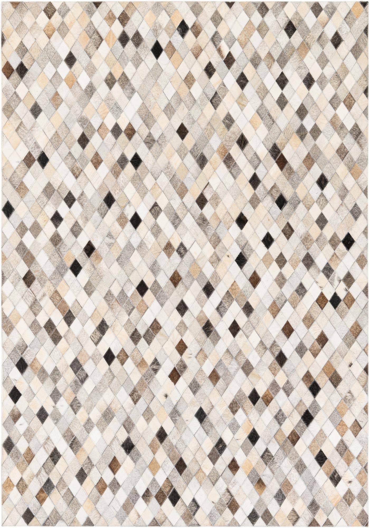 4' 7 x 6' 7 Cowhide Stocks Rug