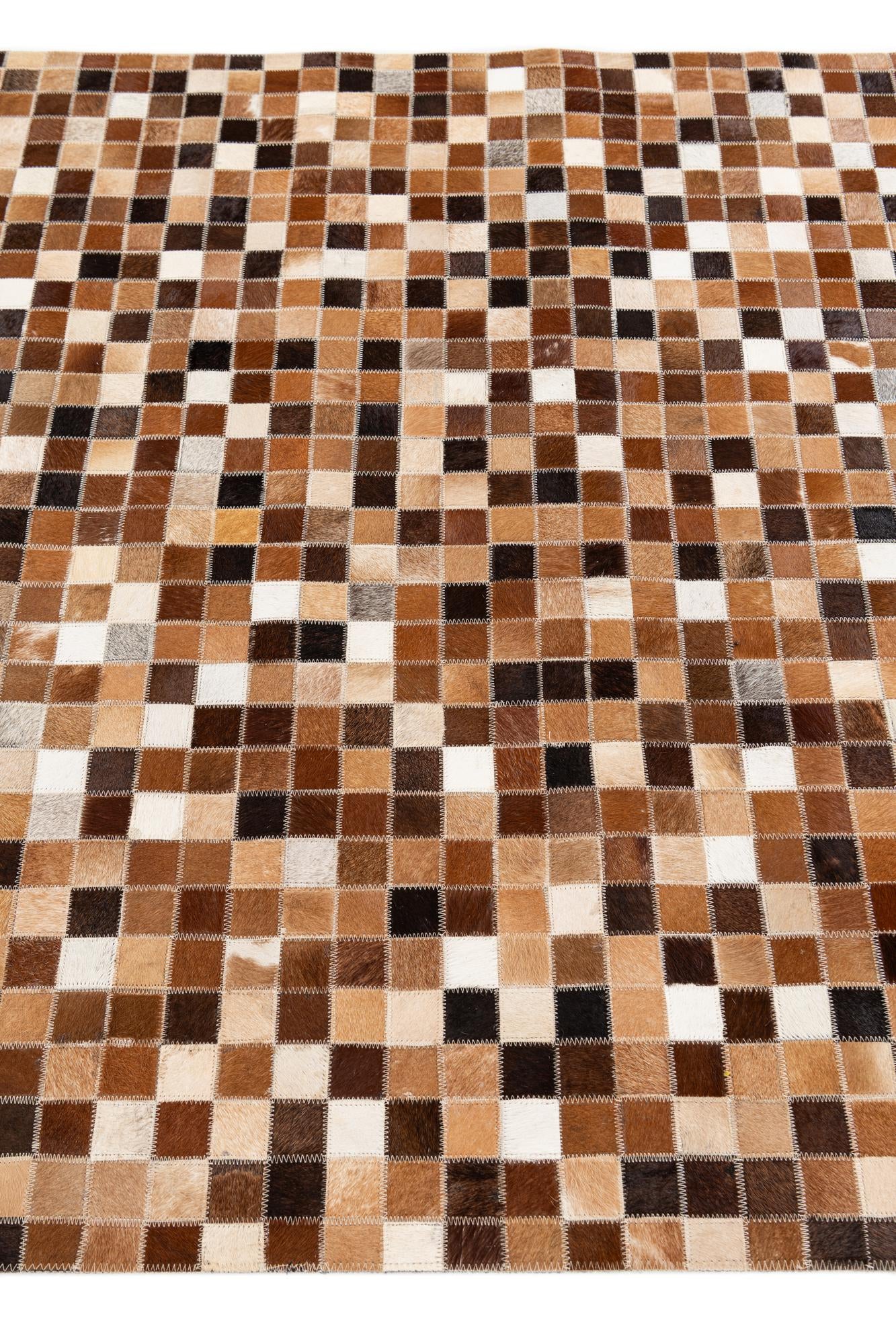 3' 11 x 5' 11 Cowhide Stocks Rug