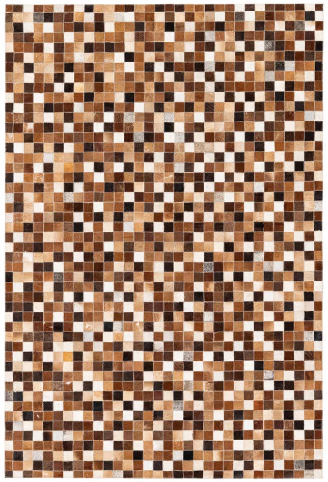 Detail image of 4' x 5' 11 Cowhide Stocks Rug