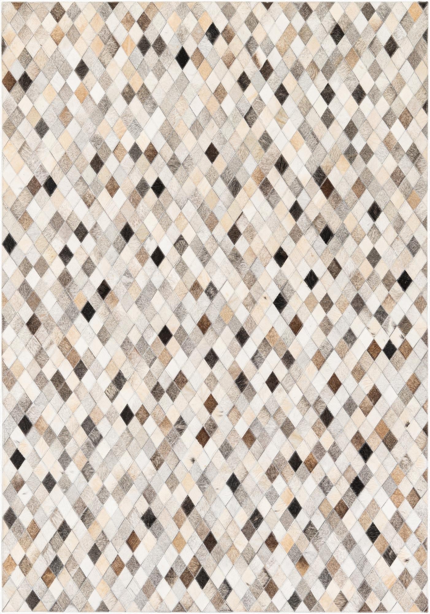 4' 7 x 6' 7 Cowhide Stocks Rug