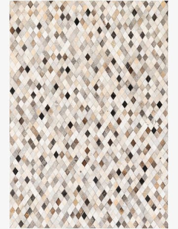 4' 7 x 6' 7 Cowhide Stocks Rug