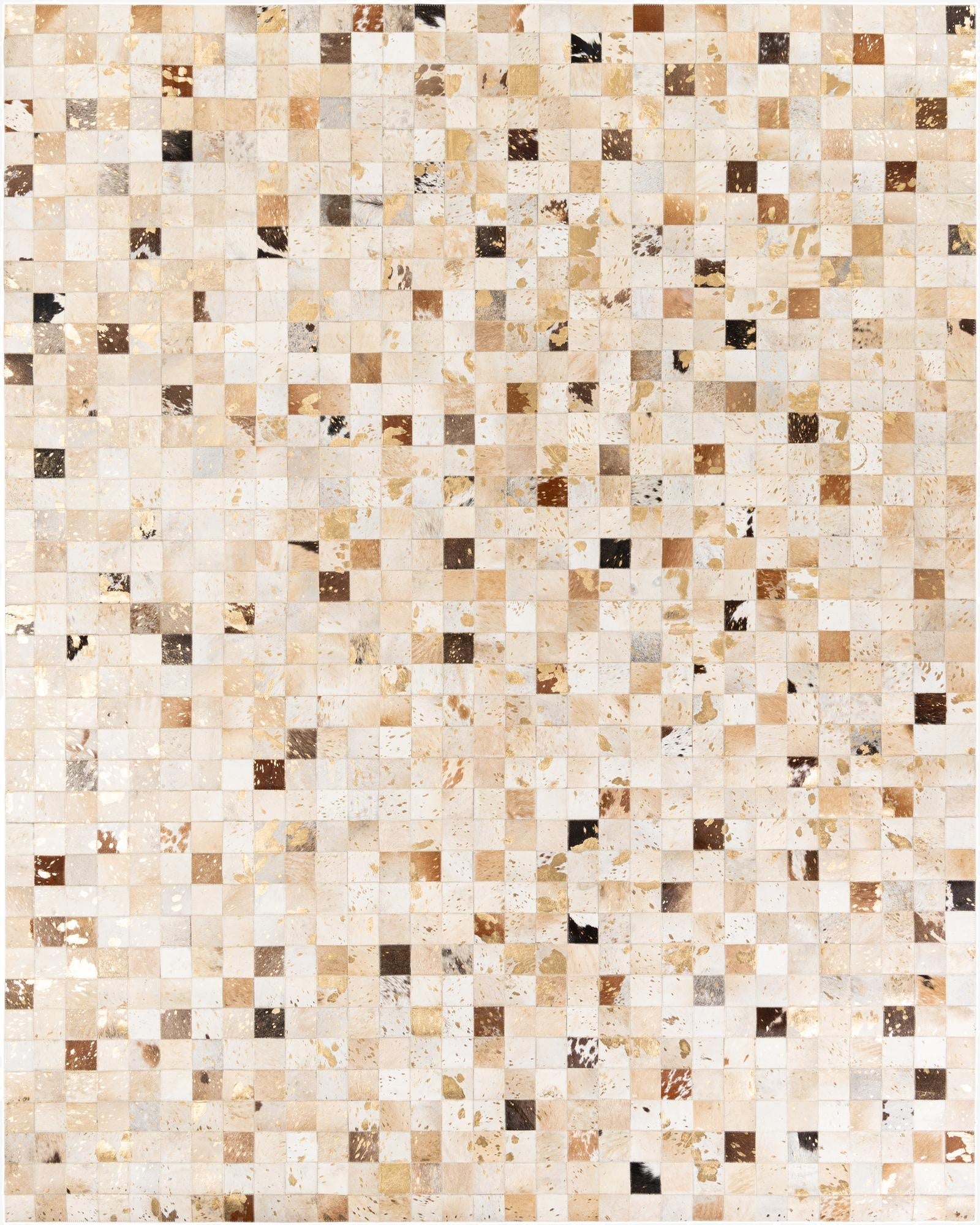 7' 10 x 9' 10 Cowhide Stocks Rug