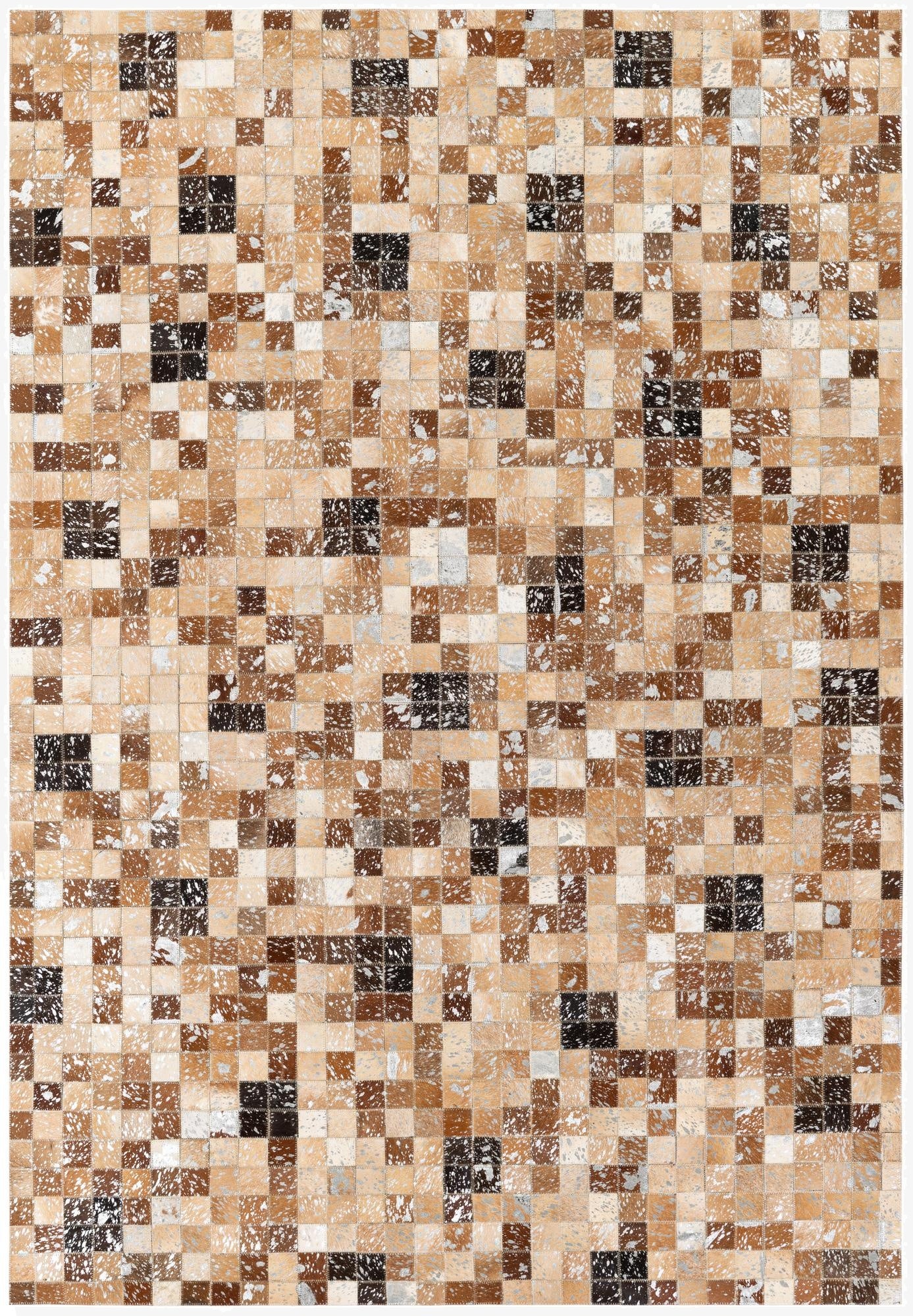 5' 3 x 7' 7 Cowhide Stocks Rug