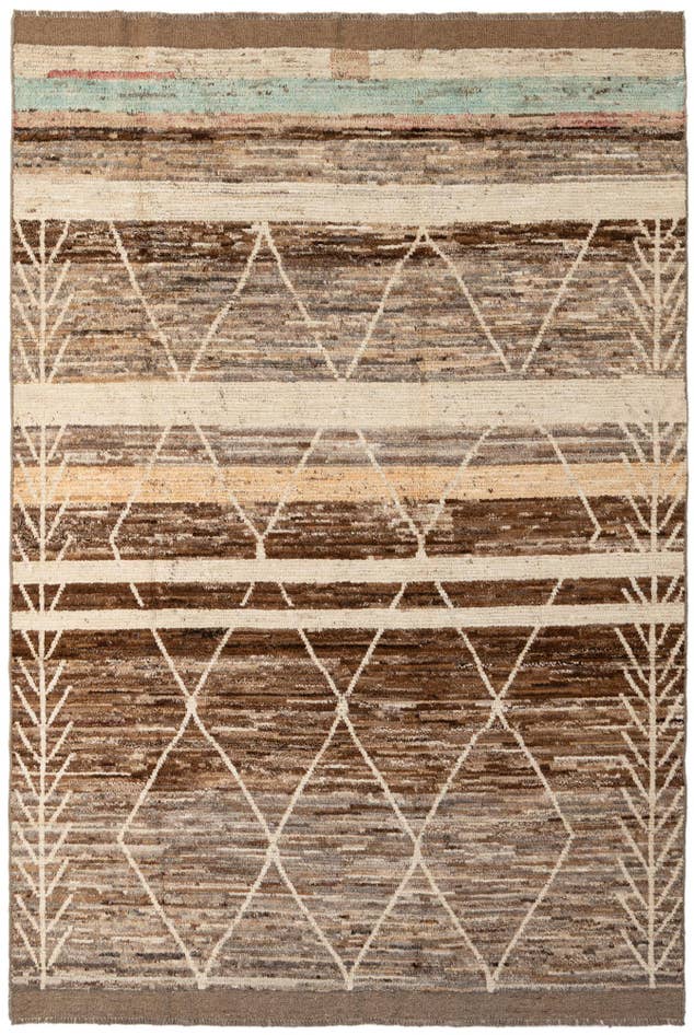 Detail image of 6' 8 x 9' 7 Hand Knotted Darya Wool Rug