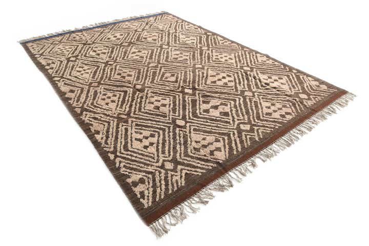 240cm x 285cm Handgeknoopt Darya Wol Vloerkleed