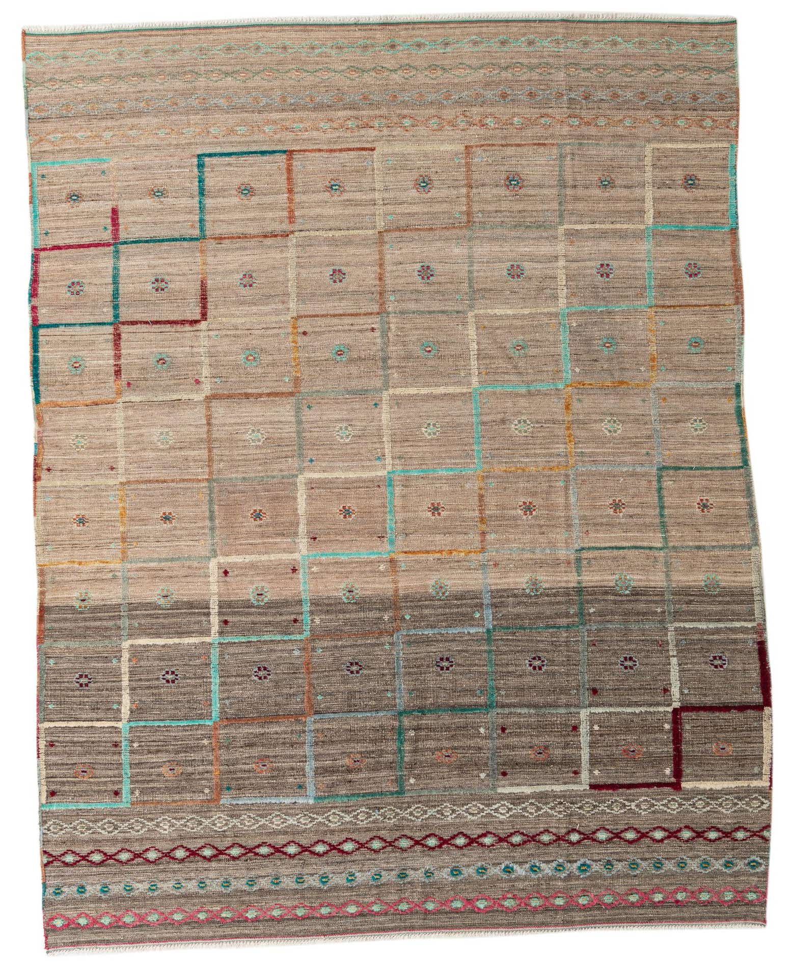 8' x 10' 2 Hand Knotted Darya Wool Rug