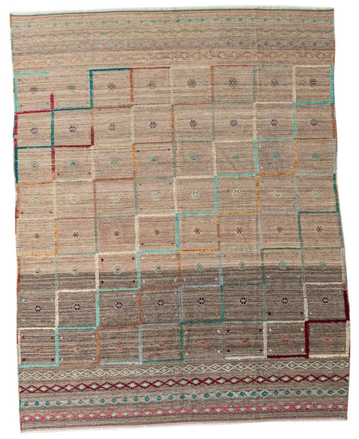 8' x 10' 2 Hand Knotted Darya Wool Rug