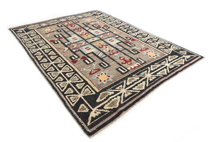 8' x 10' 2 Hand Knotted Darya Wool Rug