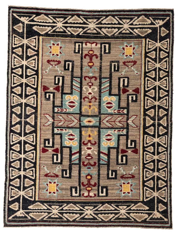 8' x 10' 2 Hand Knotted Darya Wool Rug