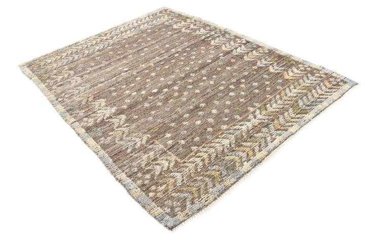 Detail image of 5' 2 x 6' 8 Hand Knotted Darya Wool Rug