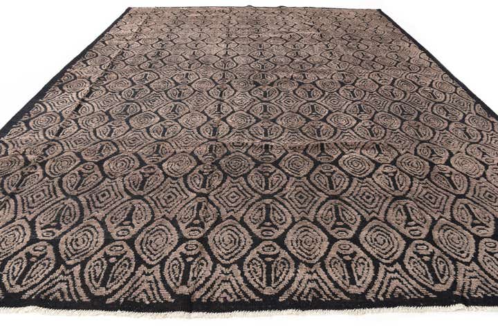 12' 7 x 15' 6 Hand Knotted Darya Wool Rug
