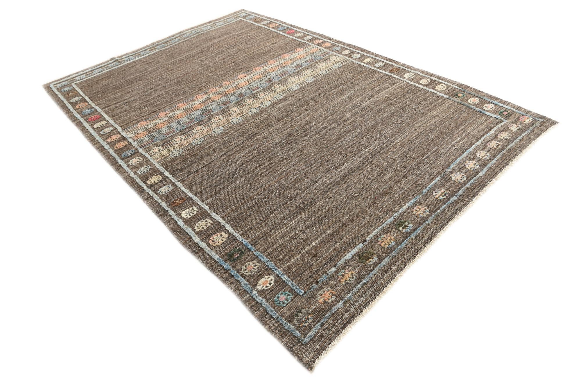 6' 6 x 9' 5 Hand Knotted Darya Wool Rug