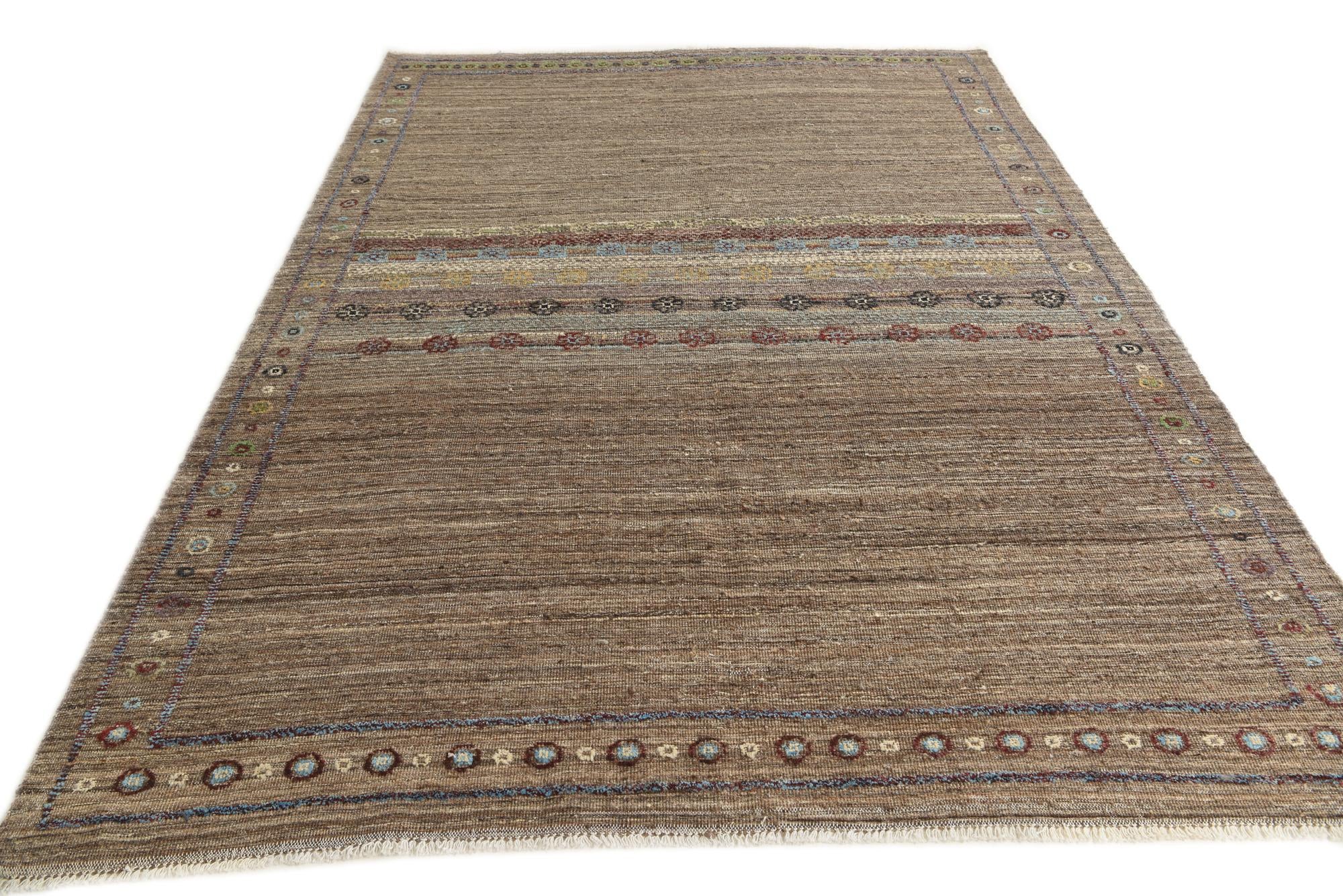 6' 9 x 9' 6 Hand Knotted Darya Wool Rug