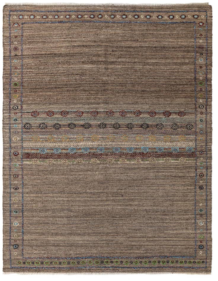 Detail image of 6' 9 x 9' 6 Hand Knotted Darya Wool Rug