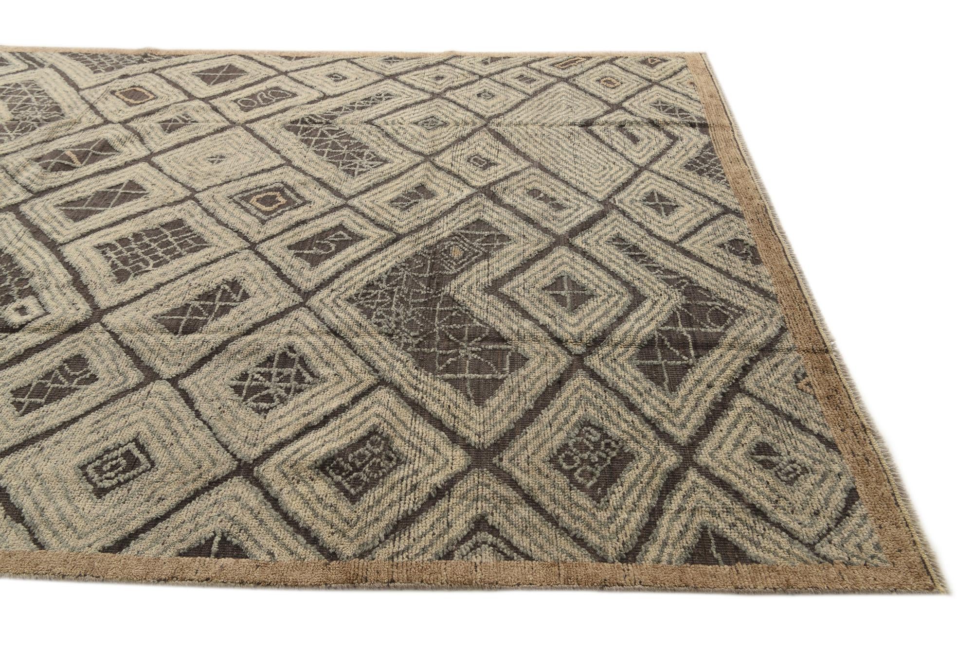 8' x 10' 4 Hand Knotted Darya Wool Rug