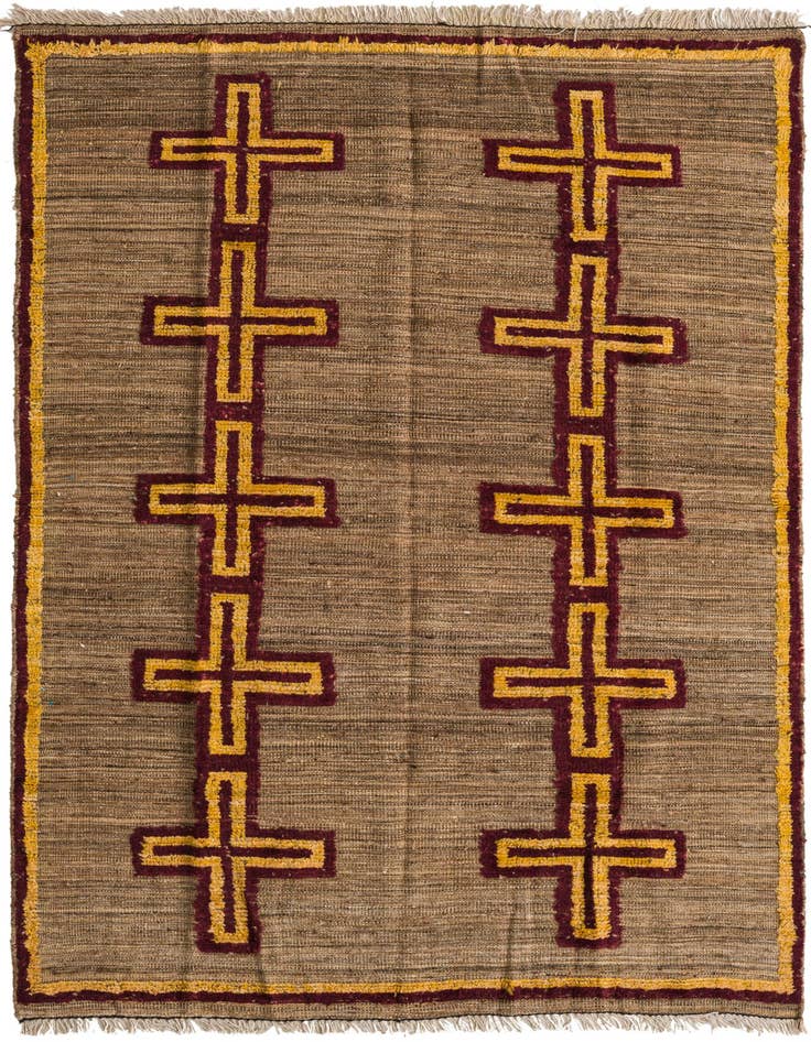 Detail image of 4' 10 x 7' 5 Hand Knotted Darya Wool Rug
