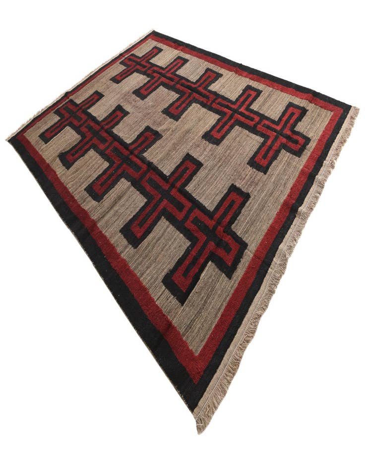 Detail image of 9' 5 x 12' 10  Hand Knotted Darya Wool Rug