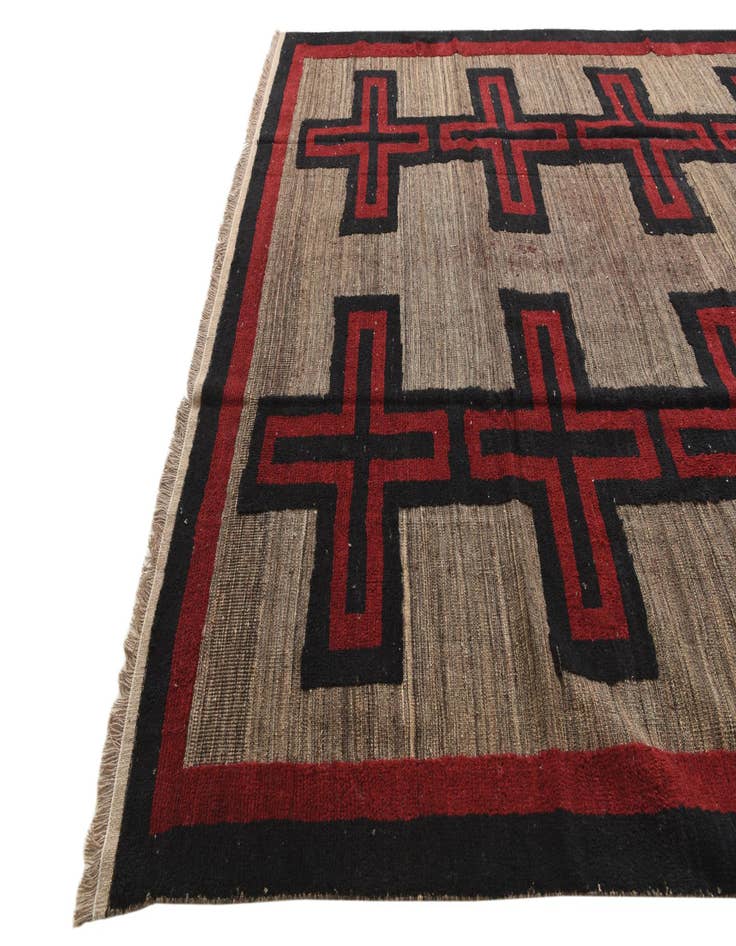 Detail image of 9' 5 x 12' 10  Hand Knotted Darya Wool Rug