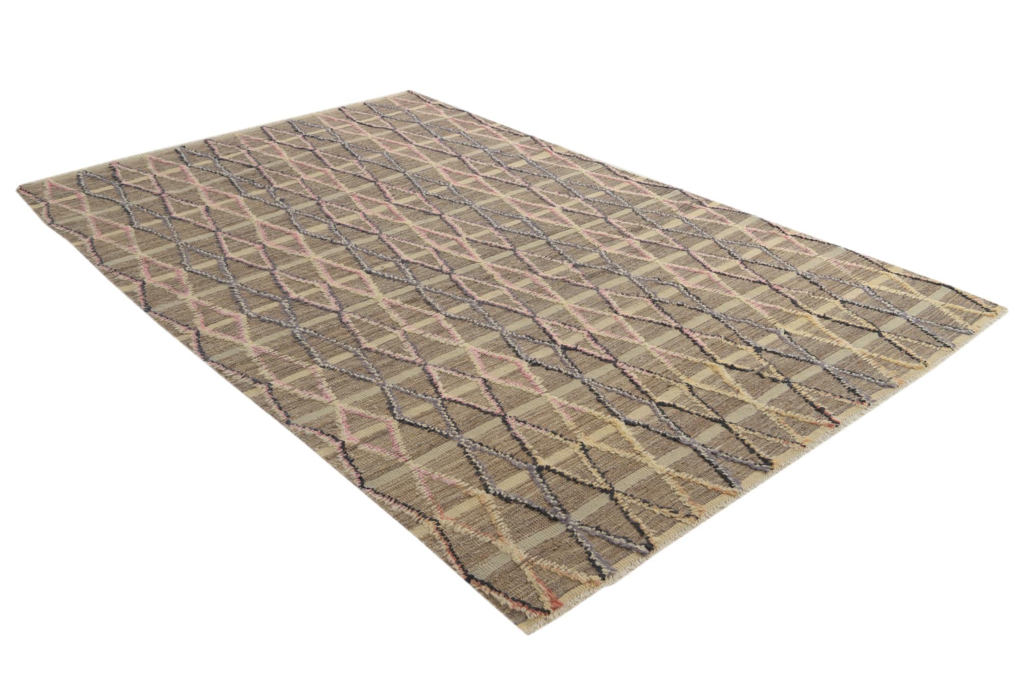 6' 5 x 10' Hand Knotted Darya Wool Rug