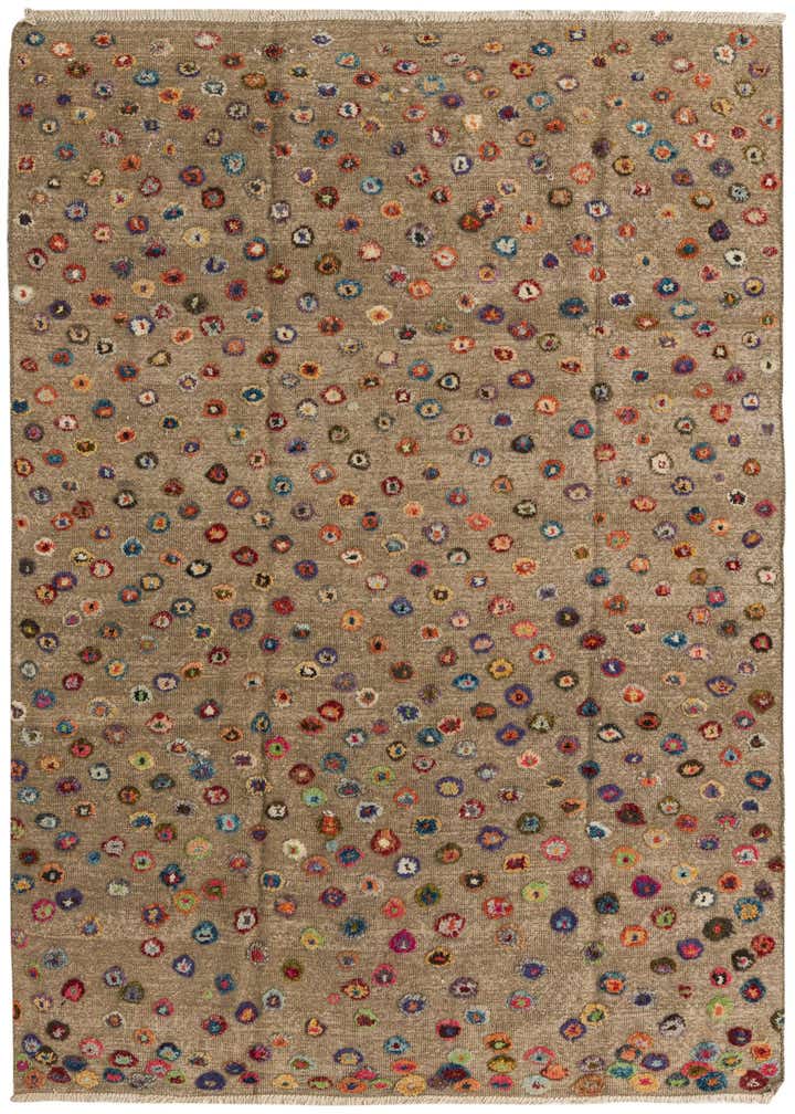 6' 8 x 9' 8 Hand Knotted Darya Wool Rug