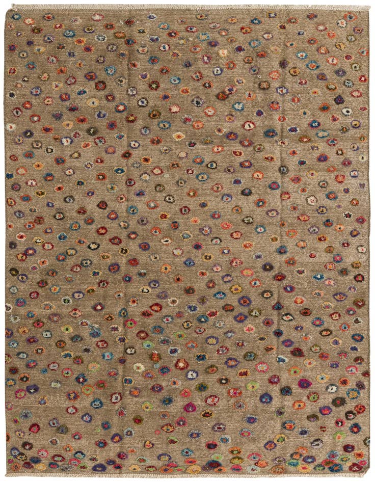 Detail image of 6' 8 x 9' 8 Hand Knotted Darya Wool Rug
