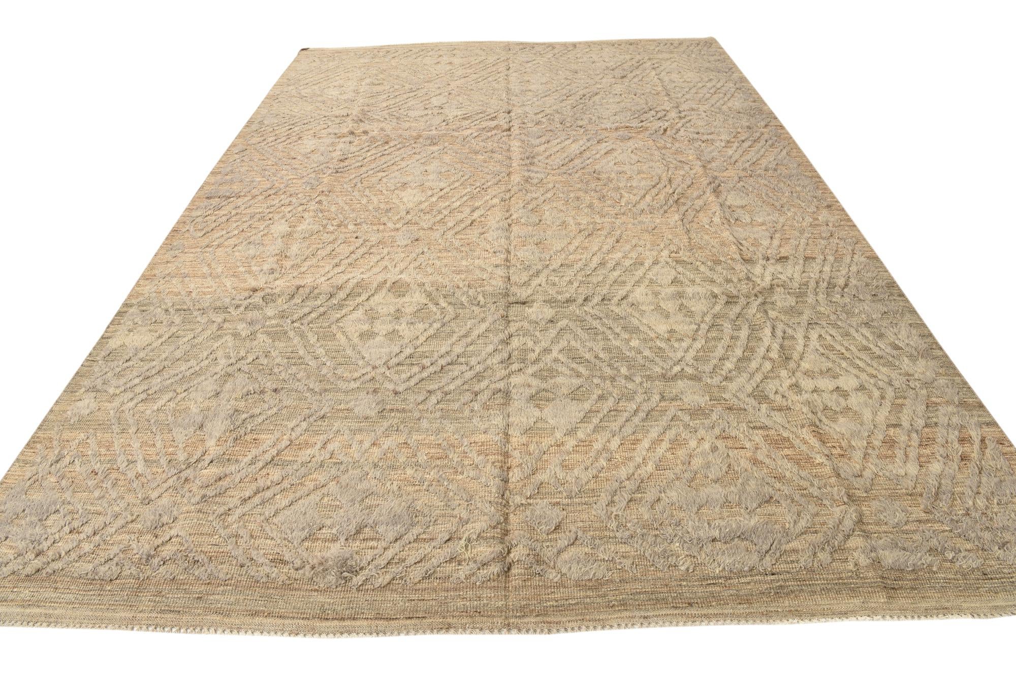 8' 10 x 12' 7 Hand Knotted Darya Wool Rug