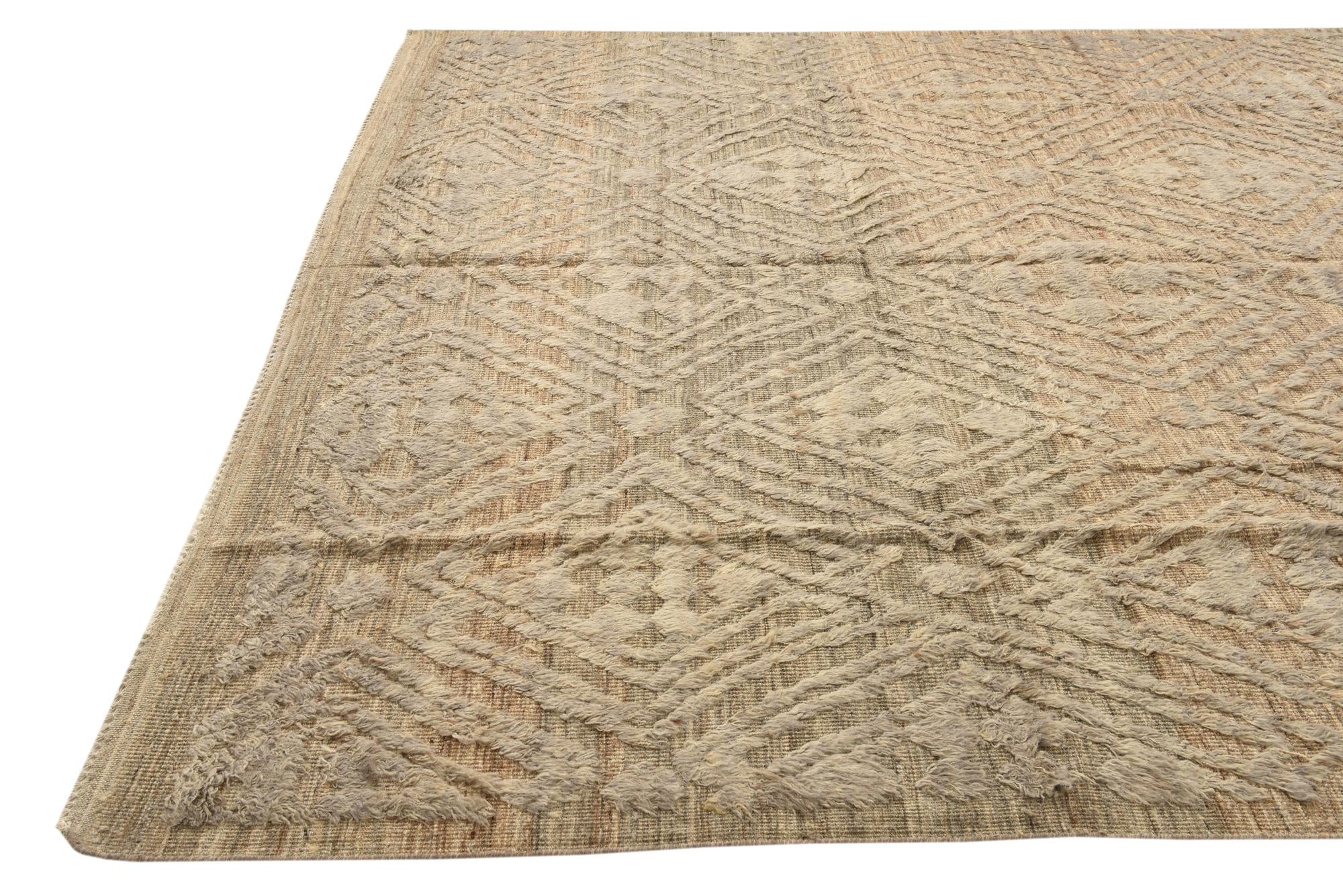 8' 10 x 12' 7 Hand Knotted Darya Wool Rug